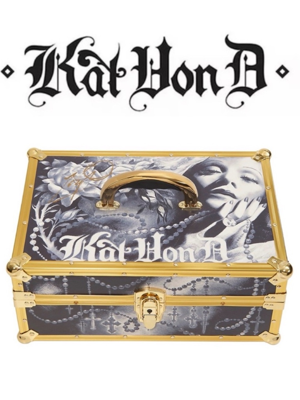 Kat Von D Limited edition 10 year anniversary makeup train case- UNOPENED